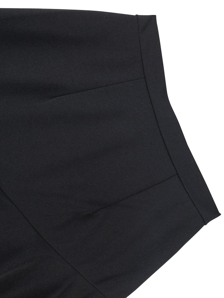 AOMEIDRESS Elegant Irregular A Line Skirt Color Block Pink Lace Trim