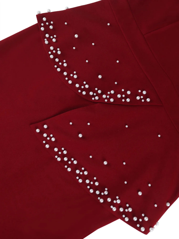 AOMEIDRESS Formal Women Dress Beading Half Sleeves Peplum Gown for Wedding