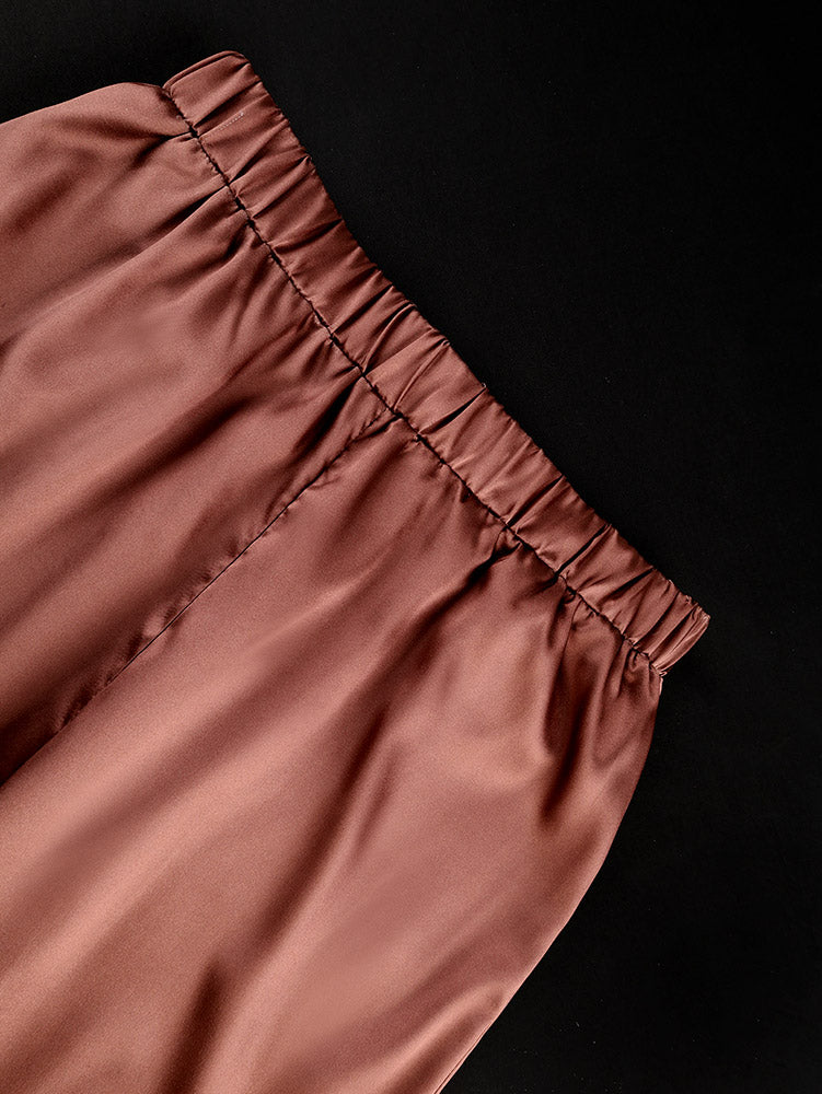 AOMEIDRESS Two Piece Sets Loose Tops Blouses String High Waist Pants