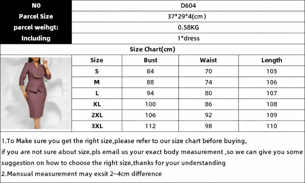 Elegant African Women Church Dresses Lapel Collar Three Quarter Sleeve
