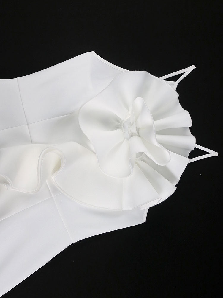 AOMEIDRESS Sexy Halter Bodycon Dress Ruffles for Event Party Weddings