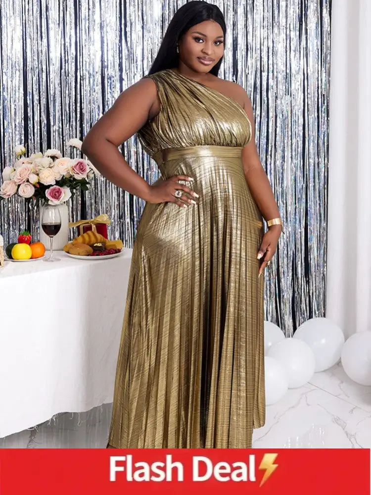 maxi gold party dress