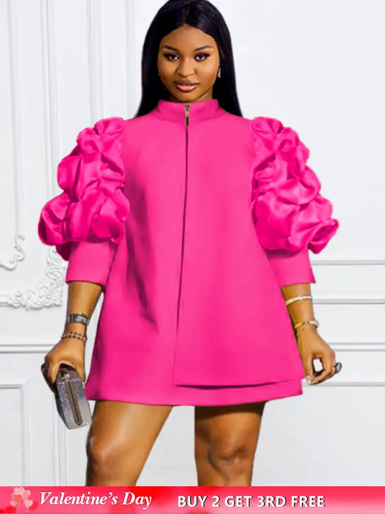 plus size fushia dress