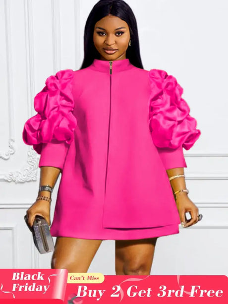 plus size fushia dress