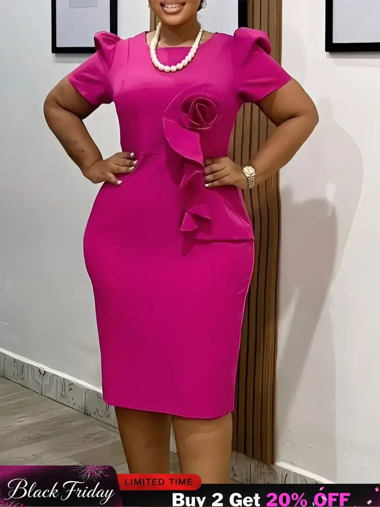 Summer Wedding Guest Dress 2025 Elegant Fitted Short Sleeve