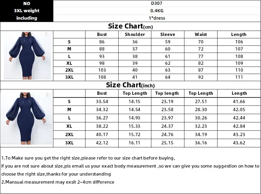 Women Long Lantern Sleeves Dress Turn Down Collar Autumn Fashion