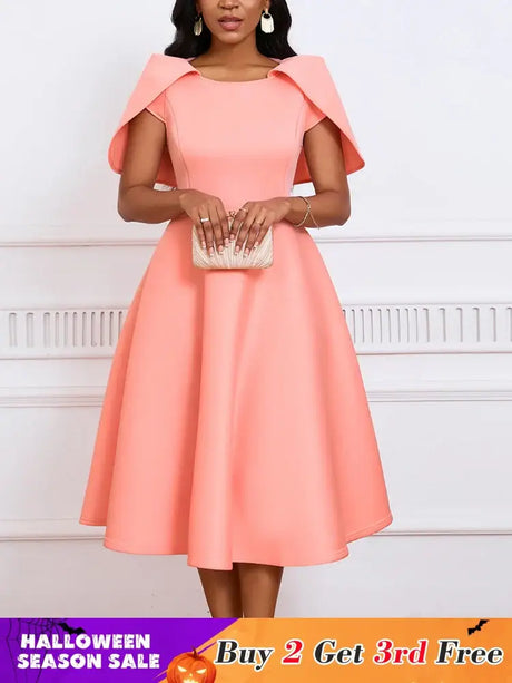 Women Party Dress A Line Cloak Sleeves Event Occasion Female Birthday Wedding Guest