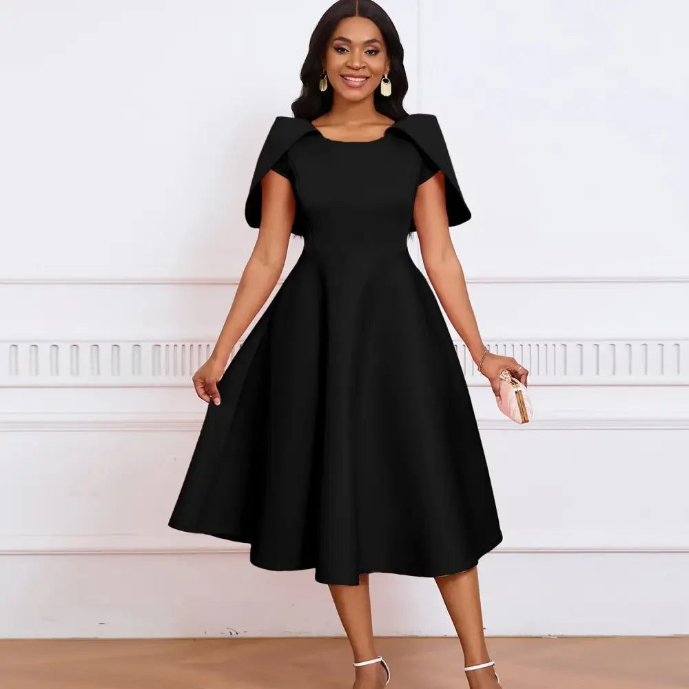Women Party Dress A Line Cloak Sleeves Event Occasion Female Birthday Wedding Guest