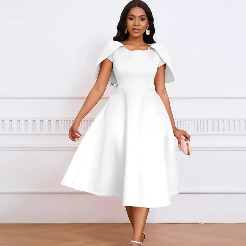 Women Party Dress A Line Cloak Sleeves Event Occasion Female Birthday Wedding Guest
