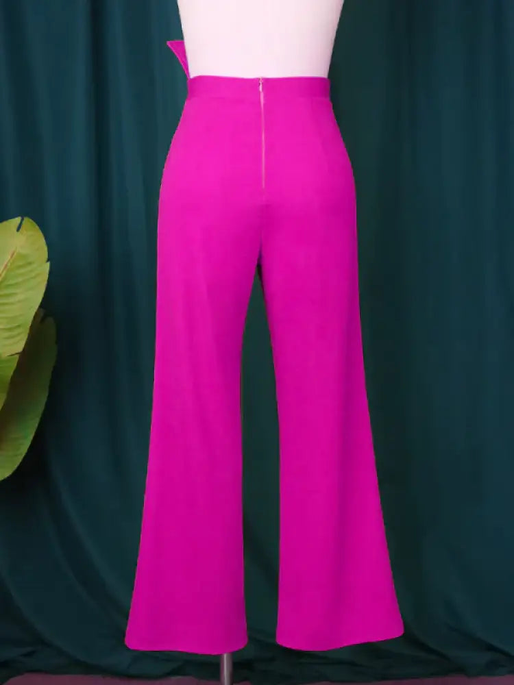 Women Wide Leg Elegant High Waist Pants