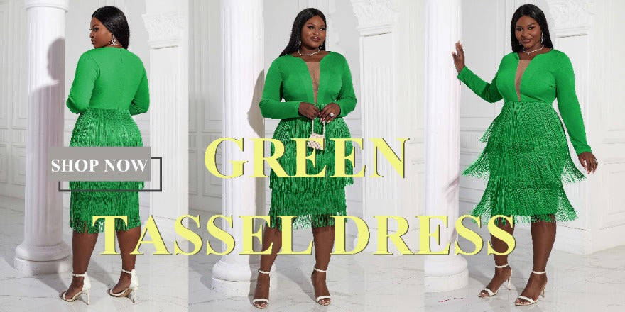 Celebrity Style: How Stars Are Rocking the Green Tassle Dress