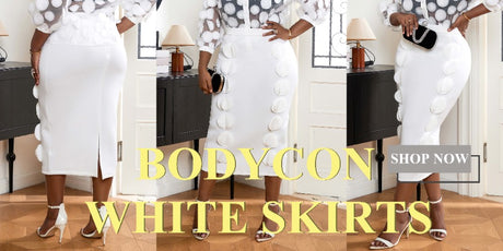 Monochrome Magic: Creating a Chic All-White Look with a Bodycon Skirt