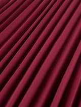 AOMEIDRESS Stylish Wine Pleated Pants High Waist Wide Leg Causal Wear