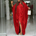 AOMEIDRESS Africa Bubu Dresses Kaftan V Neck Loose Batwing Sleeves