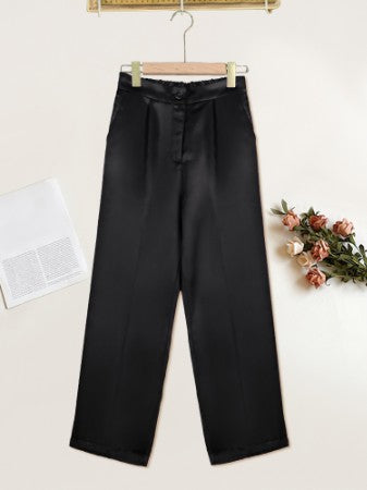 Women Purple Shiny Office Ankle Length Pencil Pants