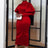 Red Long Sleeve Christmas Party Dress