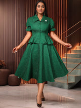 AOMEIDRESS Elegant Church Suits for Women First Lady Church Dresses DarkGreen / S