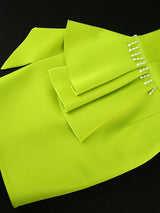 AOMEIDRESS Green Sleeveless Bodycon Dress Beading Party Causal Wear