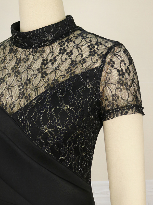 AOMEIDRESS Party Dress Lace Patchwork Bodycon Church Event