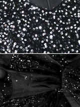 Shining glittering sequin, sexy party night dress