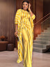 AOMEIDRESS Elegant Striped Two Piece Set for Party Evening Outfit