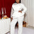 White Long Sleeve Fitted Jumpsuits