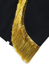 AOMEIDRESS Chic Pencil Skirt Irregular Gold Tassel for Party Office