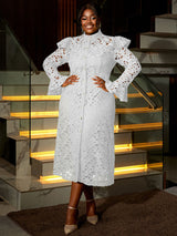 AOMEIDRESS Two Pieces Set Long Flare Sleeves Coat with Spaghetti Strap