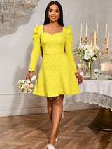 AOMEIDRESS A Line Backless Jacquard Dress Sweetheart Neck Party Gowns