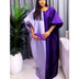 Women Shiny Bubu Kaftan Dresses for Church Color Block African Dresses
