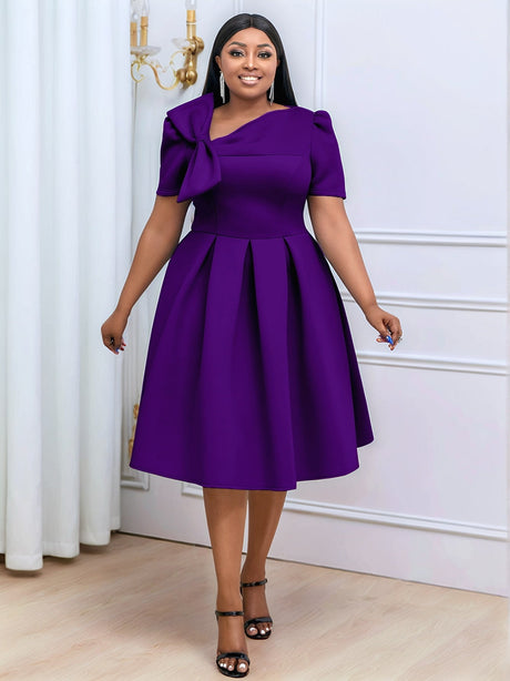 AOMEIDRESS Plus Size A Line Swing Party Dress Women Church Outfits