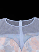 AOMEIDRESS Chic Jacquard Bodycon Dress Sheer Party Weddings Gown