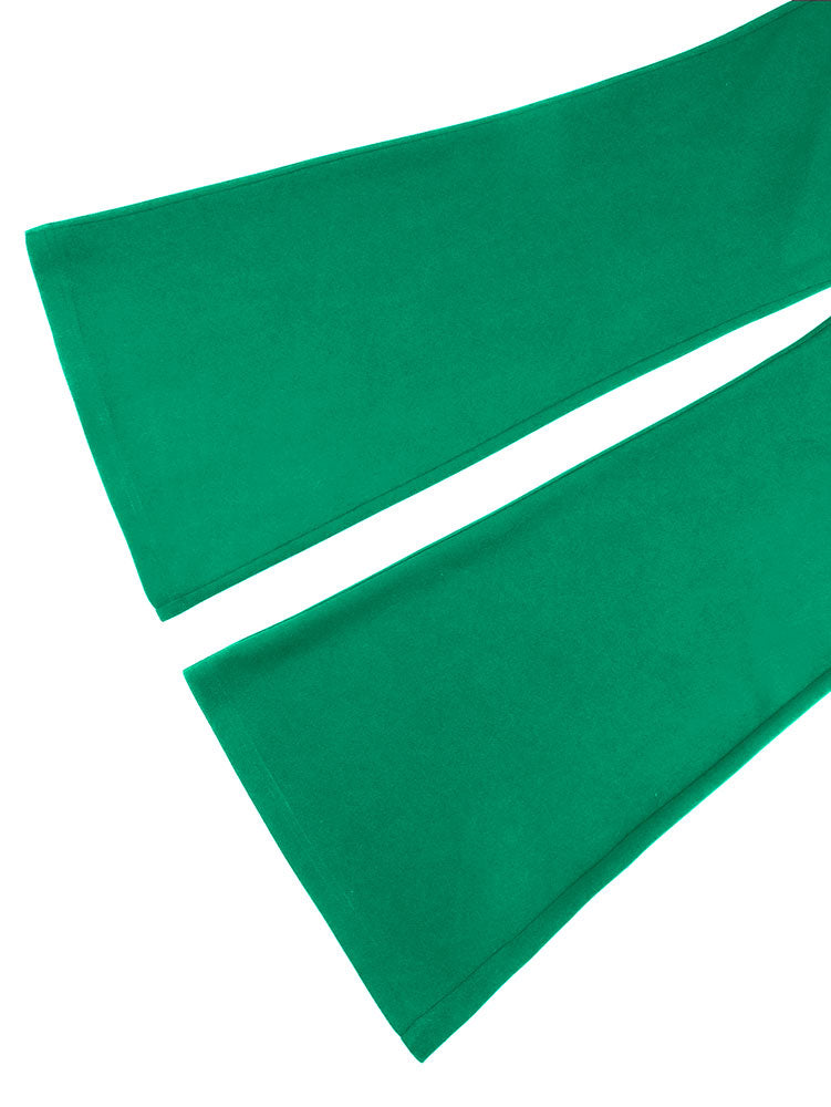 AOMEIDRESS Elegant Two Piece Set V Neck Peplum Tops Wide Leg Pants