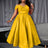 Off Shoulder A Line Elegant Princess Dresses For Women Gold / S