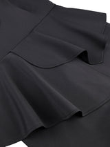 AOMEIDRESS Women Stylish One Shoulder Jumpsuit Irregular Neck Peplum
