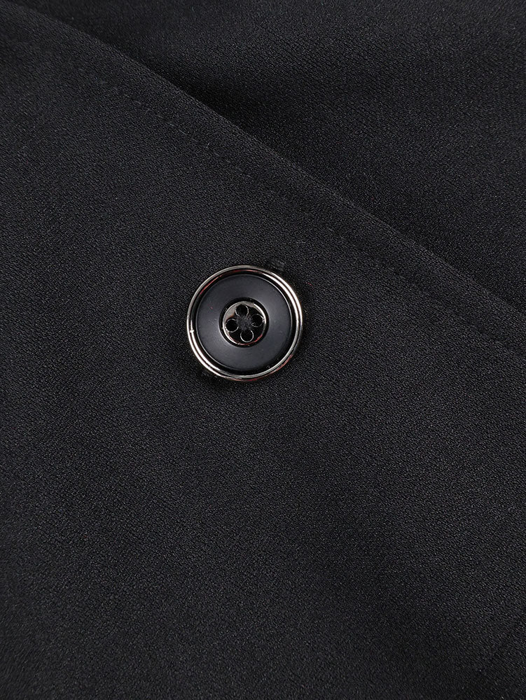 AOMEIDRESS Elegant Two Piece Set V Neck Top Wide Leg Pant Business