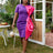 Contrast Color Women Slim Fit Knee-length Dress