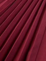 AOMEIDRESS Stylish Wine Pleated Split Wide Leg Pants Casual Wear