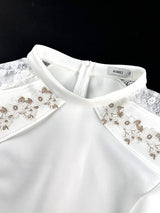 AOMEIDRESS White Lace Long Sleeve Bodycon Dress Wedding Party Gowns