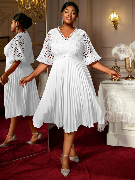 AOMEIDRESS Orange Dresses for Women Formal Half Flare Sleeves Wedding Guest Outfits