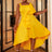 Yellow Classy Casual Long Dress