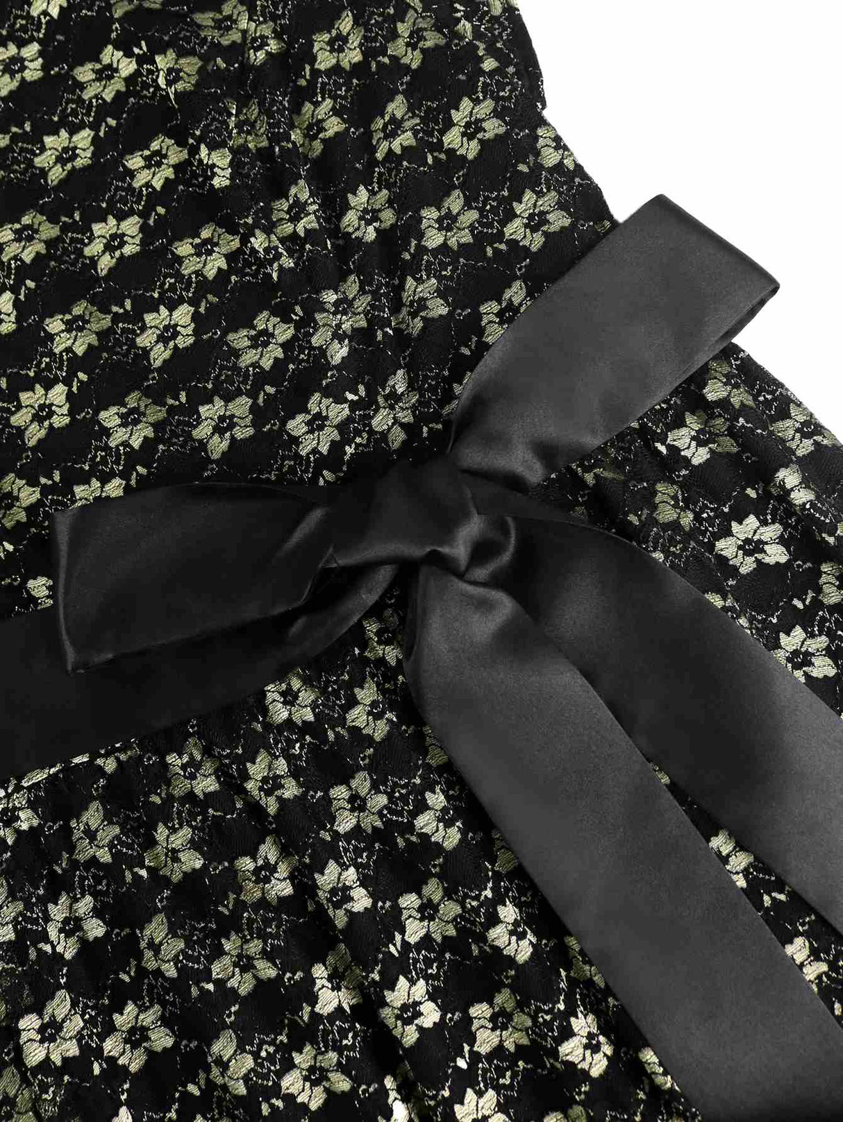 AOMEIDRESS Vintage Inspired Black A Line Lace Dress Short Sleeve 50s Style

