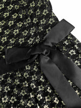 AOMEIDRESS Vintage Inspired Black A Line Lace Dress Short Sleeve 50s Style

