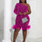 Rose Party Dress with Mesh Ruffle Hem, Showing Your Feminine Charm sequin bodycon dress