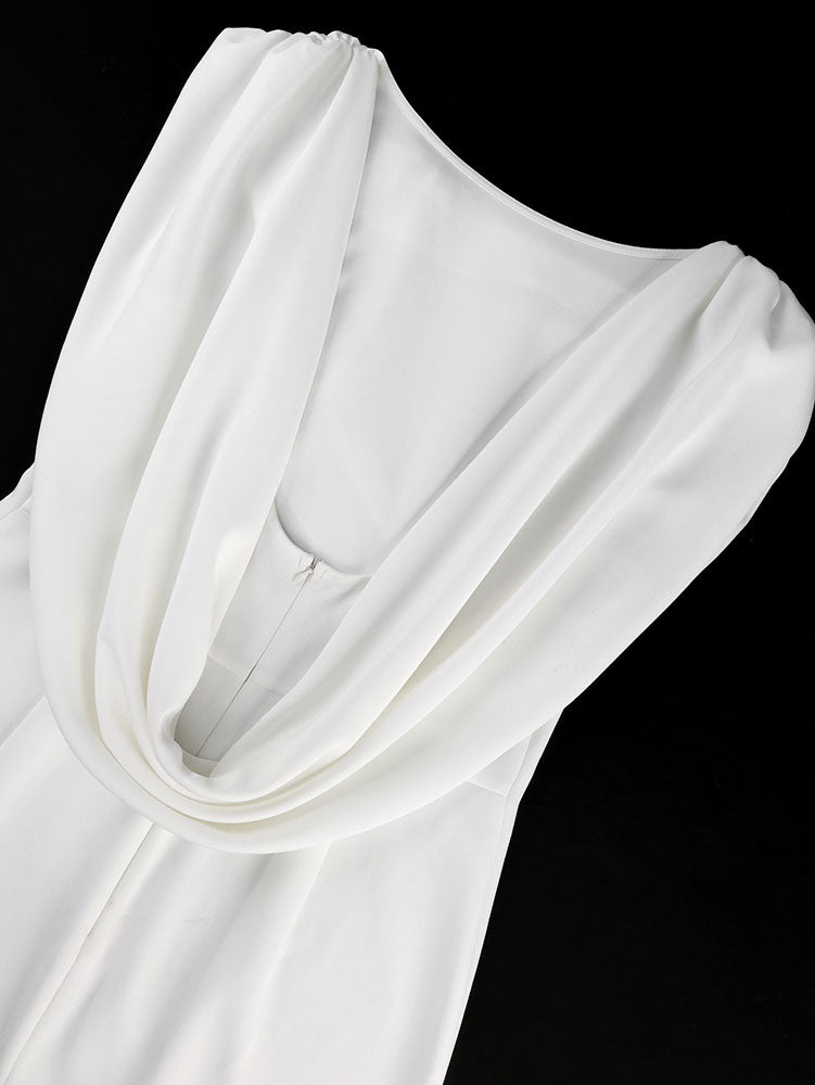 AOMEIDRESS Chic Backless Mini Dress Swinging Neck Bodycon Gowns