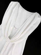 AOMEIDRESS Chic Backless Mini Dress Swinging Neck Bodycon Gowns