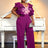 Purple Formal Plus Size Jumpsuit for Women
