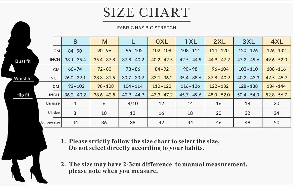 AOMEIDRESS Size Chart is Only for Reference