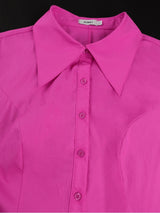 AOMEIDRESS Elegant Shirt Dress Lapel Long Sleeve Tie Waist Ruffle