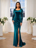 AOMEIDRESS Luxury Mermaid Floor Length Beading Dress for Wedding Party